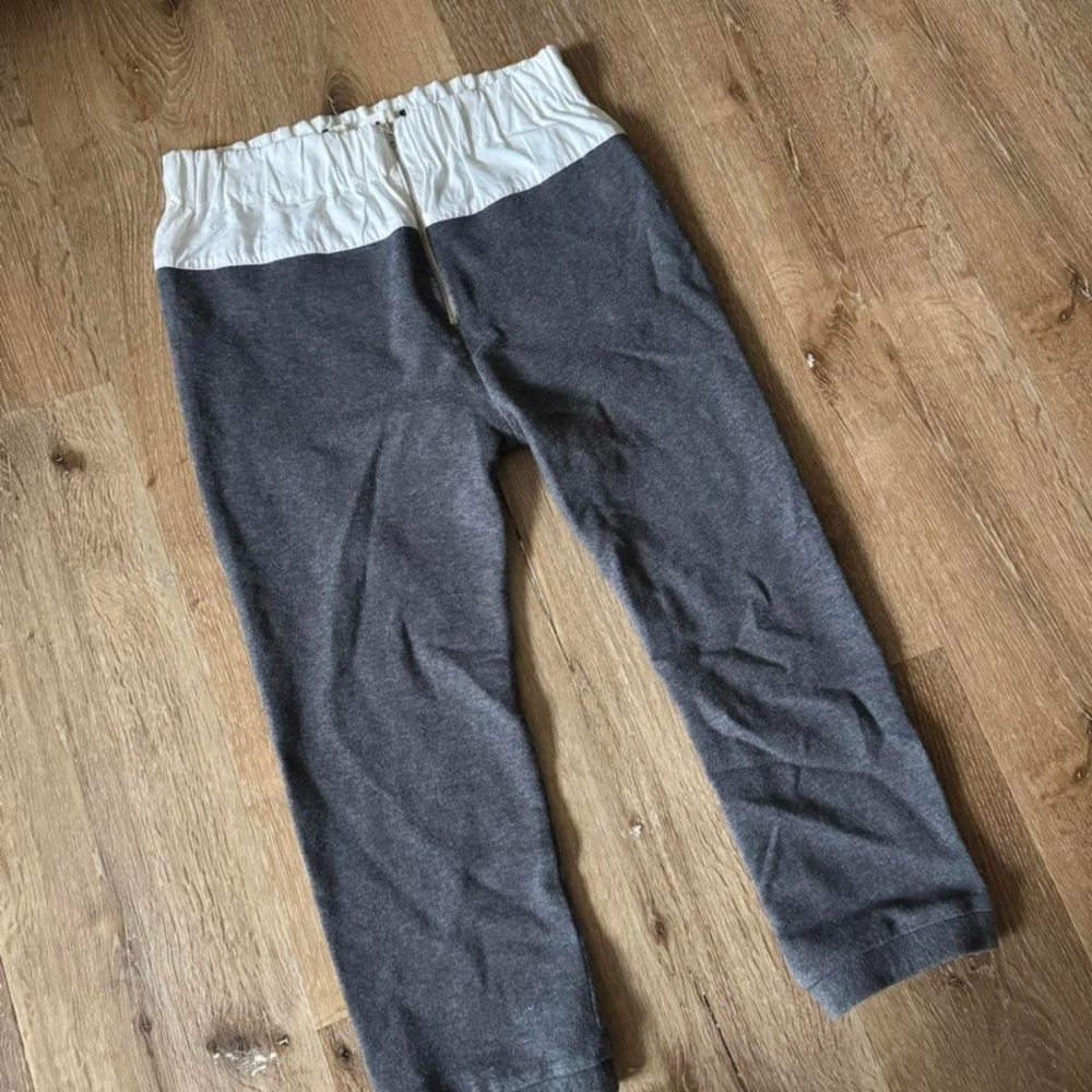 Marni Gray with White Waistband Capri Joggers‎ Summer Edition 2014 Size 38 - Picture 2 of 5